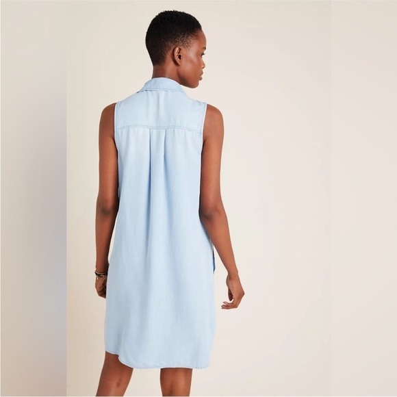 Anthropologie Cloth and Stone Chambray Sleeveless Dress - Picture 3 of 6